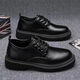 Chaussures de chef amaoton Chaussures non glissantes pour hommes non glissantes pour hommes, petites chaussures noires masculines Travail et travail chaussures en cuir de style polyvalent masculin