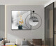 Wen Shiou Restaurant Decorative Paintings, Clocks, Hanging Paintings, Dining Room, Dining Table Background Wall Paintings, Living Room Murals (KZB5095)136618 Bright Future 80*80 Paintings + 60m Wall Clock Oil Canvas Picture Black Frame