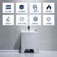 Rongjie super small home bathroom narrow mop pool desk control does not dirty hands household automatic drain mini balcony mop pool T19 desk control + installed seat faucet