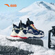 Anta Children's Cotton Shoes Boys 2024 Winter Plus Velvet Botón cálido Button Snow Anti-Slip informal Dos botas de algodón azul/cielo azul/blanco 9902H-3 28
