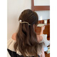 Bary Riff einfache Perlenhaarclip zurück-Kopf-Clip-Kopfschmuck Frog Knopf Frauen Sommerhaarclip Ein-Line-Clip mit Temperament golden