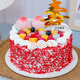 Mijinsheng Internet celebrity birthday birthday peach fresh fruit cream birthday cake for the elderly is delivered to the same city and delivered to grandparents on the same day