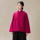 照本堂冬季新款棉衣棉服女国风新中式棉麻保暖上衣W12588 绿衣 S (160/84A)