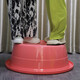 
Larger plastic basin thickened bathtub adult foot basin household extra large washing basin washing sheets children bathtub rose red large size (64cm diameter)