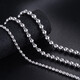 Xizhao Jewelry Platinum Necklace Light Pearl Necklace PT950 Men's Round Bead Necklace Classic Light Pearl Ball Bead Necklace 11.26g Shipping in 1-10 working days