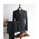 Walker Shop suit suit men's double-breasted suit autumn groom wedding wedding custom dress striped formal three-piece suit medium gray two-piece suit M