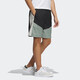 Adidas Shorts Мужские брюки 2025 Летние новые спортивные брюки на открытом воздухе Пятиточечные брюки с плетеной воздухопроницаемые контрастные цветовые сплайки повседневные брюки IP3882 Черный и зеленый xs