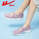 Huili Mother Chaussures Soft Sole Pedal Grand-mère Chaussures simples confortables Femmes Femme 0896-Purple 39
