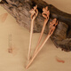 Shengxun peach wood hairpin handmade new Chinese style hairpin ancient style female style wooden hairpin daily simple hairpin hairpin fan