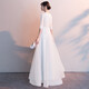 Seidler banquet evening dress for women 2025 new noble temperament white long birthday party dress can be worn at ordinary times white XXL