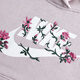NIKE Girls' Hooded Fleece Sweatshirt + Pants 2-piece Set 2025 Winter Flower Print Children's Warm Suit
