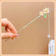 Duti children's ancient style Hanfu headdress super fairy-step rocking hairpin girl's sweet horse face skirt temperament hairpin hair accessories girl 12# flower blooming pinellia