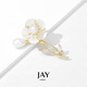 Jay hibiscus brooch, women's coat corsage, collar pin accessories, birthday gift for mother-in-law, elders, brand gift box, Baibei (Beijing warehouse/delivered nearby)