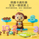 Huston Puppy Digital Balance Toy Monkey Digital Balance Addition et soustraction Arithmetic Table Top Top Education Early Enfant's Intelligence Development Frog Balance English Packaging