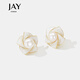 Jay flower earrings for women, niche design earrings, light luxury fashion earrings, birthday gifts for girlfriends and besties