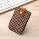 Card holder for women, mini, ultra-thin, anti-degaussing pull-out card holder, portable bank card holder, black + brown