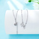 Lao Fengxiang platinum hollow adjustable fortune and fortune double to gold beads tassel fortune gourd set chain platinum jewelry white gold about 3.93g