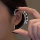 SHUFEN Earrings Women's 2022 New Trendy No Ear Piercing High-end Niche Design Diamond Pearl Earrings Spring and Summer Ear Bone Clip B3Y302 Freshwater Pearl Ear Bone Clip Left Ear