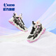 Jordan Girls' Cotton Shoes Big Children's Winter Velvet Sports Shoes Children's Knob Buckle Children's Shoes Black/Moonlight Pink 39