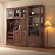 Pelucir aparador de 100 madera Nuevo aparador de nuez negro de estilo chino gabinete de vino gabinete de vinos integrado con sala de estar paralero de tres puertas ensamblajes