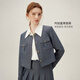 Fan Silan French Little Flair Jacke Frauen Frühlingskleidung neue kurze lässige Nachahmung Denim Jacke 24fs11165 Denim Blue XS