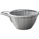 Siyue Stainless Steel Drainage Basket Mini Fruit Washing Basket Blueberry Strawberry Vegetable Washing Basket with Handle Kitchen Bowl Small Set Mesh Basket + Basin Please see the second picture for size