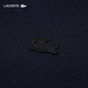 LACOSTE French crocodile men's wearable solid color wool sweater sweater zipper stand collar jacket | AH1955 166/navy blue regular M 4