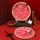 CLCEY三拼盘火锅店牛肉盘现切吊龙牛肉羊肉立盘密胺不倒盘涮肉盘餐具 【架子】689【下单备注颜色】