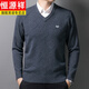 
Hengyuanxiang zodiac year men's V-neck cardigan sweater middle-aged daddy red chicken heart collar sweater business casual thickened base shirt jujube 6626# 175/88A 140-155Jin[Jin equals 0.5 kg]