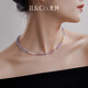 IL&CO Youke Wanlan Yuan S925 Silver Tanzanite Pearl Bracelet Necklace New Chinese Style Jewelry Set for Mom S925 Silver Tanzanite Bracelet