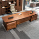 Hanjitangyu New Chinese style solid wood boss table office desk and chair combination simple president table high-end desk office furniture 3.2 meters boss table