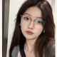 Cesiming glasses for men and women who are myopia can match astigmatism and anti-blue light. Professionally match myopia ultra-light half-frame glasses. Whitening olives [Exquisite gift box] 0-degree anti-blue light