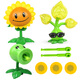 Plante vs zombie toys Doll Set Sun God God Zombie Souetolage Electromagnétique Shield Zombie Boîte cadeau PEA + tournesol + bourgeon doré + plongée en apnée Zombie 686-66