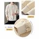 Dingfengbaoluo long-sleeved T-shirt men's autumn and winter versatile fashion jacquard sweatshirt loose trendy tops JE2221 white XL