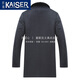 凯撒（KAISER）貂皮大衣男士派克服水貂内胆整貂中长款翻领尼克服中老年皮草外套 灰条色+黑貂+水貂袖 3XL (185) 适合体重155-165斤