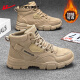 Huili offizieller Martin Boots Herrenschuhe Sommer High-Top-Stiefel Herren wasserdichte Wanderschuhe Retro Arbeitsschuhe Herren-Kampfstiefel Khaki 0502 [Single Style] 40 (250 mm)