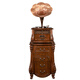 Famille héritée Retro Phonographe Antique Wood Vinyl Enregistreur en vinyle High-De-en-ciel classique Vintage Nostalgique Gilla Villa American Home Living Room HiFi Bluetooth Conférencier 688 Dark Brown (ange haut-parleur)