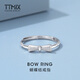 TTMIX platinum bow ring for women PT950 plain ring adjustable platinum wedding ring for girlfriend 1.7-1.9g