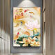Lingtong Feng Shui Nine Fish Pictures for Fortune and Entrance Decoration Painting for Entrance Hall and Corridor End Hanging Painting for Living Room and Dining Room Wall Painting Nine Fish for Fortune D Model - 3.5 cm Thick Aluminum Alloy Painting 60*80 cm - Crystal Porcelain Surface [Black Frame]