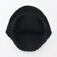 MUJI relieves the itch on the forehead wool mixed rib knitted hat hat DBC48A4A black