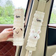 Nanzhi Seat Belt Shoulder Covers Car All Seasons Children's Cute Women's Car Pair of Anti-Strangle Safety Belt Decorative Protective Covers Brown + White Bear Style Pair