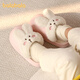 Balabala children's cotton slippers cartoon boys plus velvet slippers home non-slip warm baby waterproof fur slippers girls autumn and winter