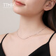 TTMIX platinum necklace for women pt950 platinum kiss clavicle chain versatile plain chain light luxury niche 2.9-3.1g 48cm