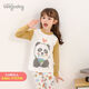 
Puppy Bigger children's pajamas men's pure cotton autumn clothes and autumn pants baby underwear suit women's spring and autumn baby home clothes base clothes 1479 panda style 80 recommended 12-18 months