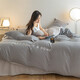 Núcleo de edredón antártico + conjunto de cuatro piezas + núcleo de almohada conjunto completo de ropa de cama de dormitorio doble y doble conjunto de ocho piezas Oli-medium ceniza de montaña gris 1.5m set de ocho piezas (núcleo tranquilo 8jin [Jin iguala 0.5 kg])
