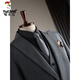 Woodpecker (TUCANO) suit men's suit slim Korean style professional suit suit men's business formal sense groom's wedding clothing dark gray (suit + trousers) XL/52