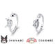 Xinghengmeng Cute and Personalized Couple Rings, Student Rings, Bestie Rings, Puppy Rings, Adjustable Gifts for Girlfriends, Pair of Three-dimensional Rings, Culomi+Melody