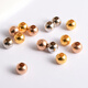 Yuyao 18k gold beads, bouncy beads, cat eye beads, laser beads, explosive beads, pure small gold separated beads, transfer loose beads, accessories, bright surface, 3mm thickened 2 pieces - flashy bouncy beads-18k gold