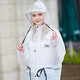 Jetta Erwachsene Regenmantel Lange Männer und Frauen im Freien modische Slim Rain Coat Poncho Jacket Wanderung und Bergsteigerin einzelnes Paar fischend durchscheinend TPU Regenmantel weiß (weiblich)