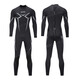Zailu 153mm one-piece wetsuit for men, warm swimsuit, women's long-sleeved cold-proof snorkeling wetsuit, surfing sun protection suit, 1 men's short style 1 point 5mm black gray back zipper XS XS